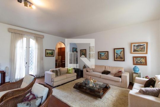 Sala de casa de condomínio à venda com 5 quartos, 760m² em Parque Nova Campinas, Campinas