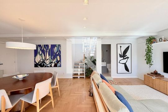 Sala  de apartamento à venda com 2 quartos, 168m² em Brooklin, São Paulo