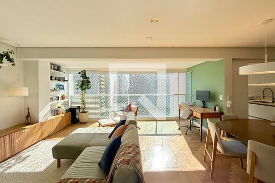 Sala  de apartamento à venda com 2 quartos, 168m² em Brooklin, São Paulo