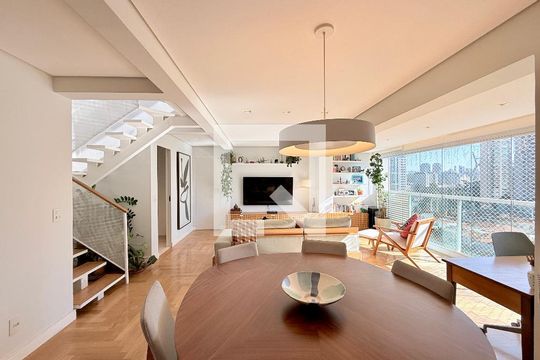 Sala  de apartamento à venda com 2 quartos, 168m² em Brooklin, São Paulo