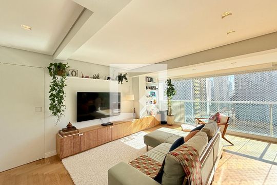 Sala  de apartamento à venda com 2 quartos, 168m² em Brooklin, São Paulo