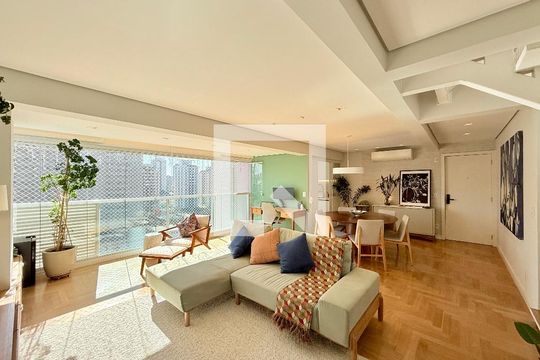 Sala  de apartamento à venda com 2 quartos, 168m² em Brooklin, São Paulo