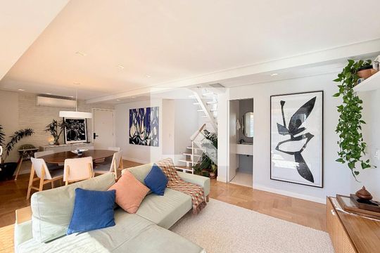 Sala  de apartamento à venda com 2 quartos, 168m² em Brooklin, São Paulo