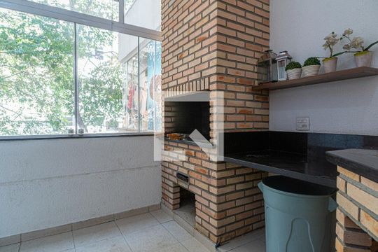Área comum - Churrasqueira de kitnet/studio para alugar com 1 quarto, 33m² em Bela Vista, São Paulo