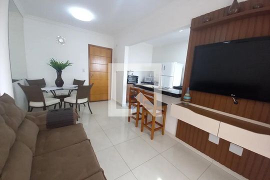 Sala de apartamento para alugar com 2 quartos, 64m² em Aviação, Praia Grande