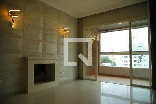 Sala- Lareira  de apartamento à venda com 3 quartos, 135m² em Nova Petrópolis, São Bernardo do Campo