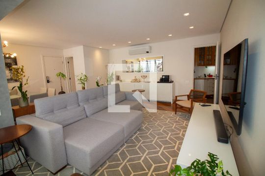 Sala de apartamento para alugar com 3 quartos, 122m² em Brooklin, São Paulo