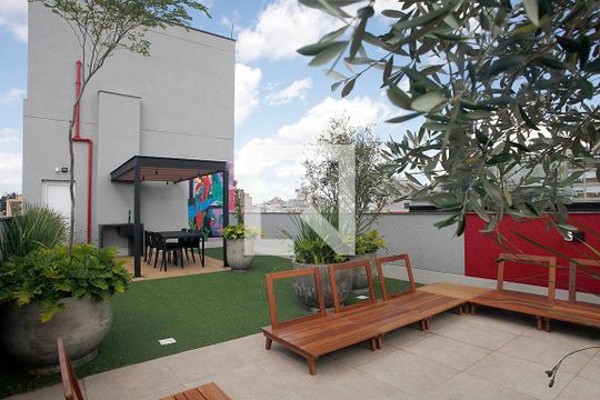 Área Comum - Rooftop de kitnet/studio à venda com 1 quarto, 34m² em Farroupilha, Porto Alegre