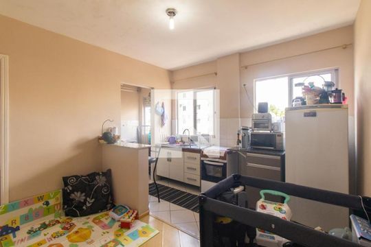 Sala/Cozinha de apartamento à venda com 1 quarto, 36m² em Água Verde, Curitiba