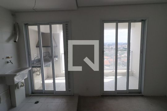 Sala/Cozinha de apartamento à venda com 2 quartos, 54m² em Rochdale, Osasco