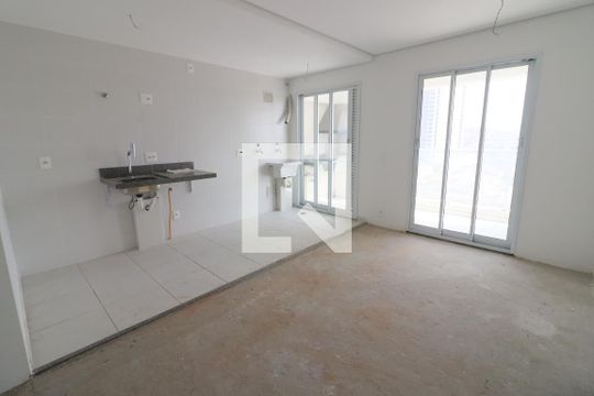 Sala/Cozinha de apartamento à venda com 2 quartos, 54m² em Rochdale, Osasco