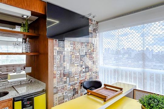 Varanda gourmet de apartamento à venda com 3 quartos, 107m² em Tatuapé, São Paulo