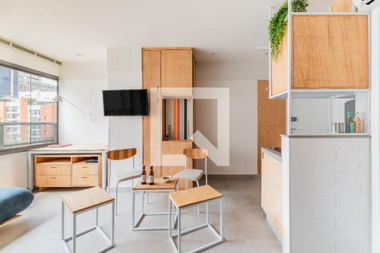 Sala de apartamento à venda com 1 quarto, 29m² em Itaim Bibi, São Paulo