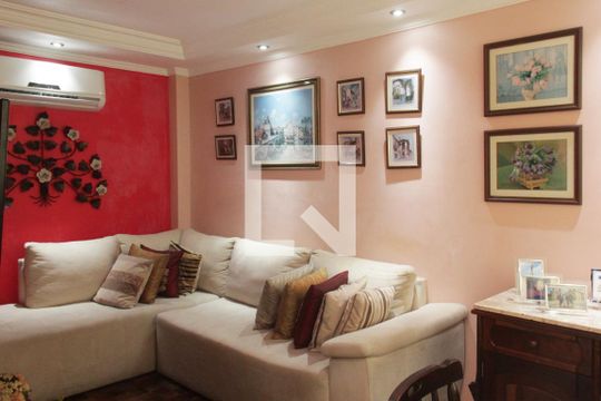 Sala de casa de condomínio para alugar com 3 quartos, 100m² em Macuco, Santos