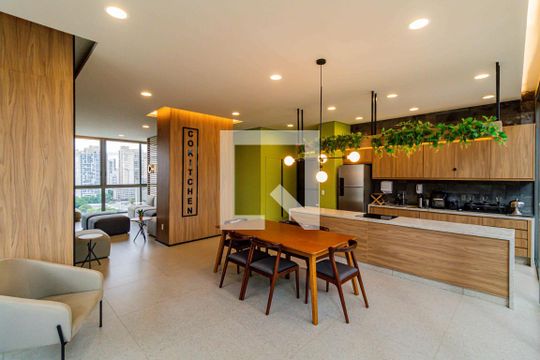 Área comum - Espaço gourmet de kitnet/studio à venda com 1 quarto, 35m² em Jardim das Acacias, São Paulo