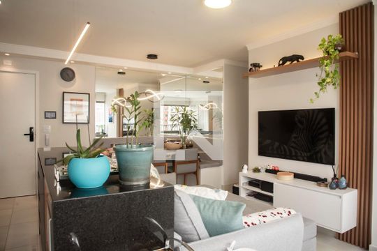 Sala de apartamento à venda com 2 quartos, 57m² em Chácara Inglesa, São Paulo