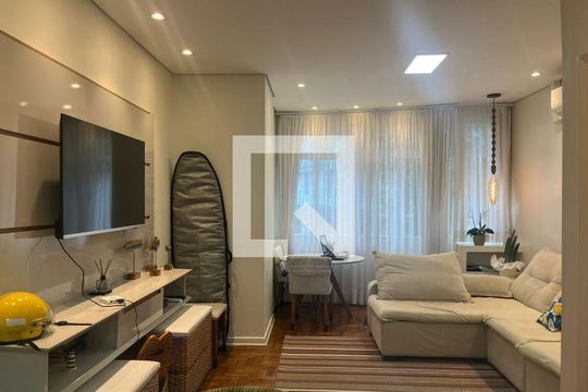 Sala de apartamento para alugar com 1 quarto, 78m² em Itararé, São Vicente