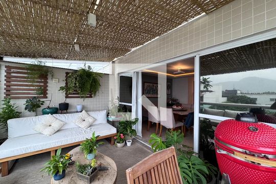 Varanda de apartamento à venda com 4 quartos, 157m² em Recreio dos Bandeirantes, Rio de Janeiro