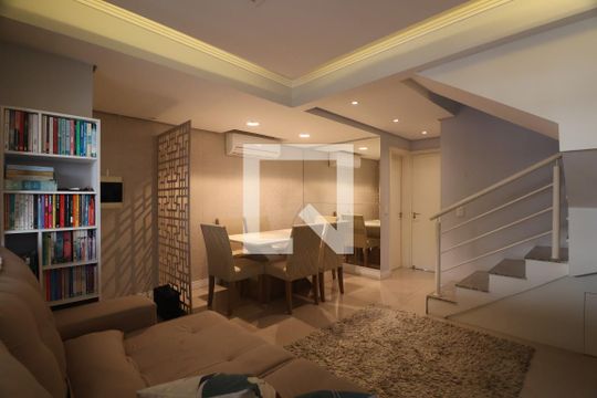 Sala de casa de condomínio para alugar com 3 quartos, 150m² em Marechal Rondon, Canoas