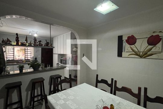 Sala de Jantar - Cozinha de casa à venda com 3 quartos, 181m² em Jardim Ana Maria, Santo André