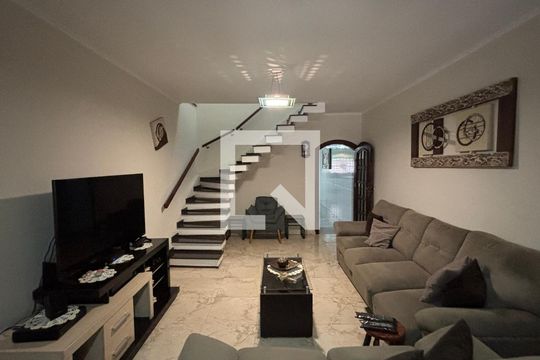 Sala  de casa à venda com 3 quartos, 181m² em Jardim Ana Maria, Santo André