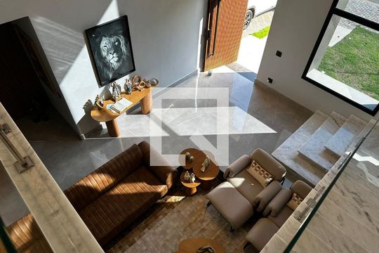 Sala de casa de condomínio para alugar com 3 quartos, 420m² em Loteamento Residencial Arborais, Campinas