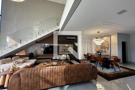 Sala de casa de condomínio para alugar com 3 quartos, 420m² em Loteamento Residencial Arborais, Campinas