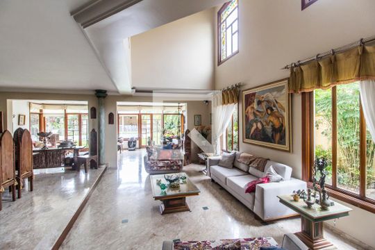 Sala  de casa de condomínio à venda com 4 quartos, 521m² em Residencial Zero (tambore), Santana de Parnaíba