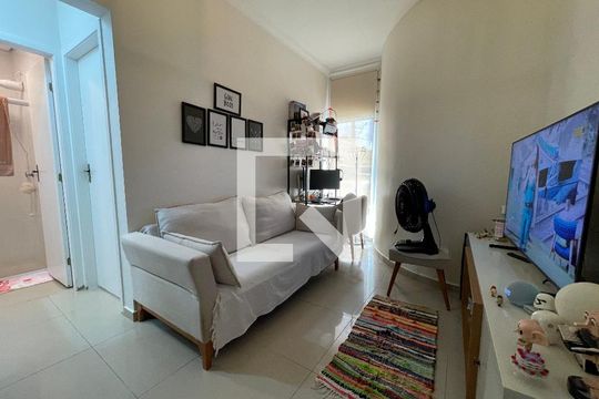 Sala de apartamento à venda com 1 quarto, 38m² em Jardim Trussardi, São Paulo