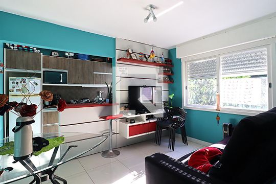 Sala de apartamento à venda com 1 quarto, 49m² em Bom Jesus, Porto Alegre