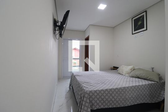 Quarto 1 suíte de apartamento à venda com 2 quartos, 65m² em Vila Camilópolis, Santo André