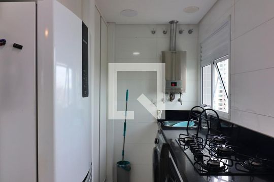 Cozinha e Área de Serviço de apartamento à venda com 1 quarto, 61m² em Jardim do Mar, São Bernardo do Campo