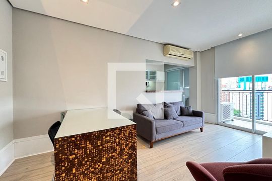Sala/quarto de apartamento à venda com 1 quarto, 48m² em Vila Nova Conceição, São Paulo