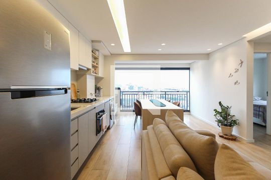 Sala - Cozinha de apartamento à venda com 2 quartos, 46m² em Itaquera, São Paulo