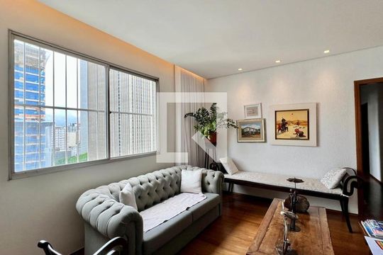 sala  de apartamento à venda com 4 quartos, 120m² em Santo Agostinho, Belo Horizonte