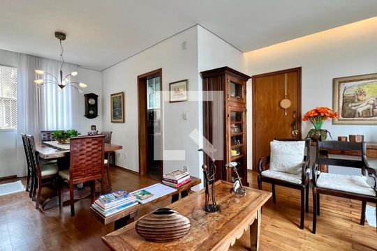 sala  de apartamento à venda com 4 quartos, 120m² em Santo Agostinho, Belo Horizonte