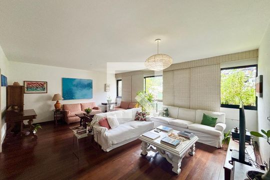Sala de apartamento para alugar com 4 quartos, 187m² em Gávea, Rio de Janeiro