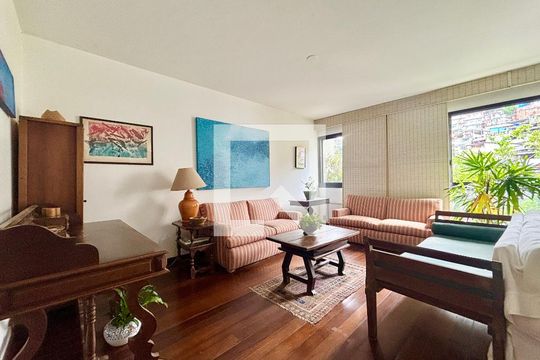 Sala de apartamento para alugar com 4 quartos, 187m² em Gávea, Rio de Janeiro