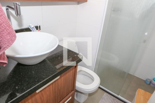 Banheiro da Suíte de apartamento à venda com 1 quarto, 59m² em Barra Funda, São Paulo