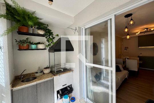 Varanda da Sala de apartamento à venda com 2 quartos, 59m² em Picanço, Guarulhos