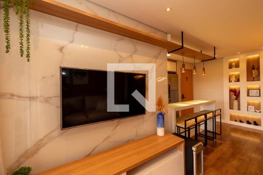 Sala_Cozinha - Conjugada de apartamento para alugar com 2 quartos, 70m² em Melville Empresarial Ii, Barueri