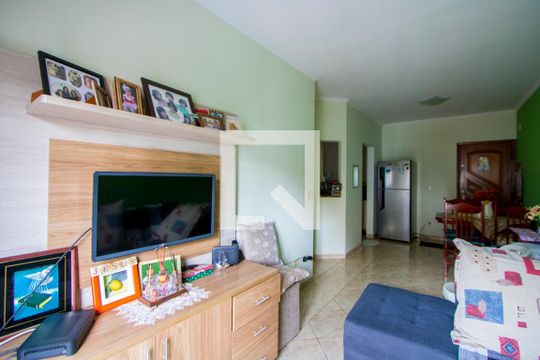 Sala de apartamento à venda com 2 quartos, 60m² em Vila Valparaíso, Santo André