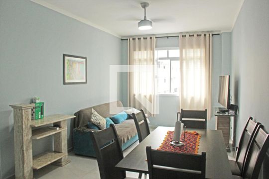 Sala de apartamento para alugar com 2 quartos, 90m² em Ponta da Praia, Santos
