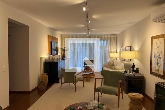 Sala de apartamento para alugar com 3 quartos, 218m² em Brooklin Novo, São Paulo
