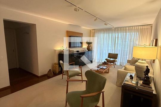 Sala de apartamento para alugar com 3 quartos, 218m² em Brooklin Novo, São Paulo