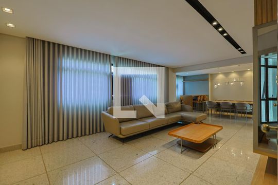 Sala de apartamento à venda com 4 quartos, 170m² em Belvedere, Belo Horizonte