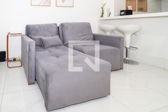 Sala/Cozinha de apartamento para alugar com 1 quarto, 51m² em Barra Funda, São Paulo