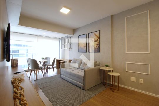 Sala de apartamento à venda com 1 quarto, 53m² em Indianópolis, São Paulo