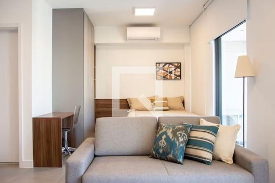 Sala/quarto de apartamento à venda com 1 quarto, 47m² em Vila Nova Conceição, São Paulo