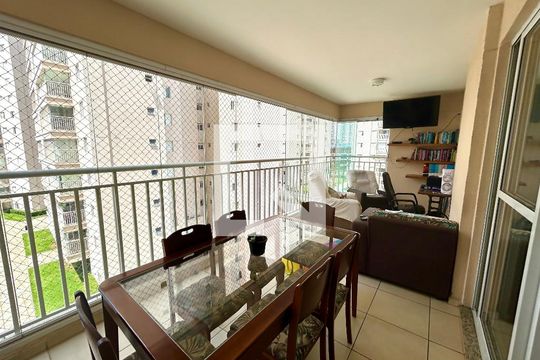 Varanda da Sala de apartamento à venda com 4 quartos, 128m² em Vila Augusta, Guarulhos